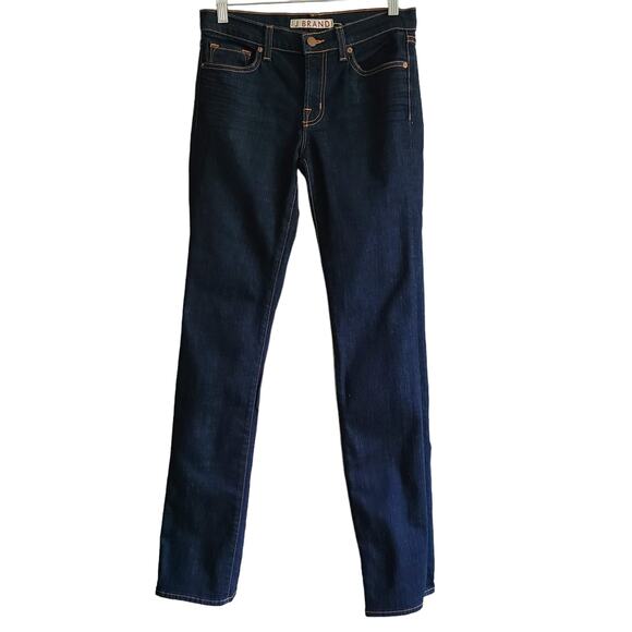 J BRAND The Cigarette Leg Ink Dark Wash Stretch Denim Jeans‎ Women's 27 TALL - Picture 2 of 14